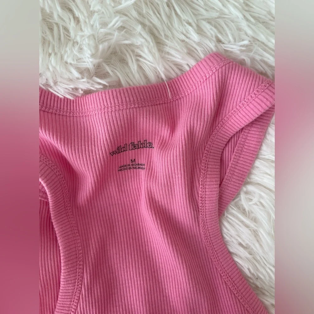 Pink Ribbed Tank Top-Target - Picture 3 of 3